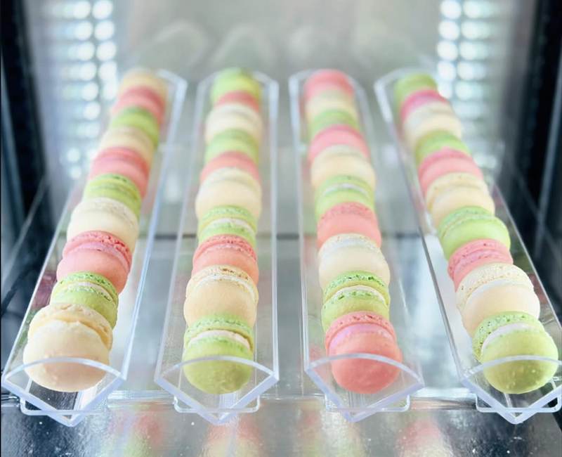 Pastellfärgade macarons